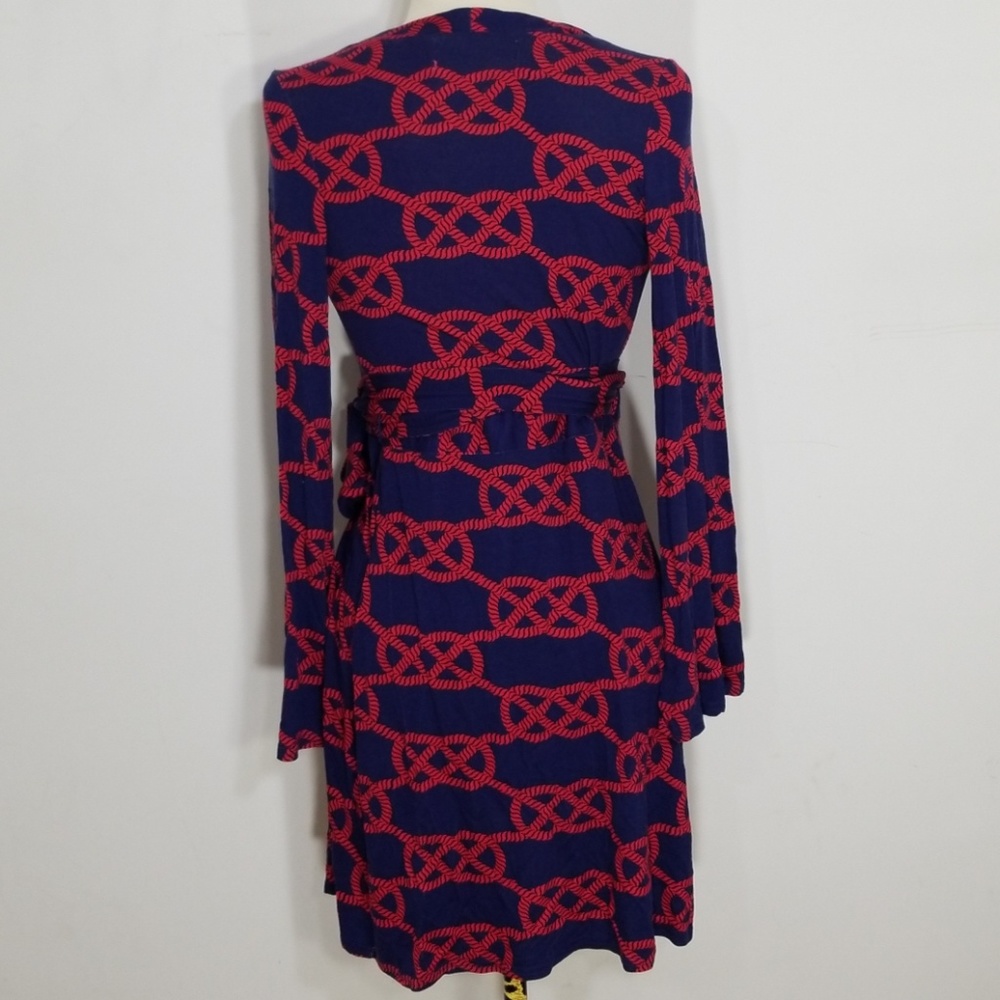 Macbeth Collection Nautical Rope Red Wrap Dress XS - Picture 5 of 8